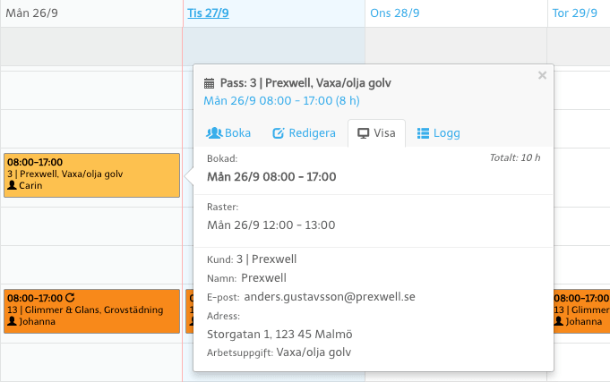 Schemaverktyg i schemat