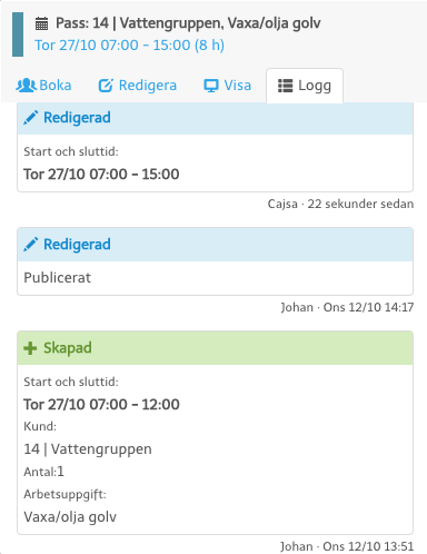 Schemaverktyg i schemat