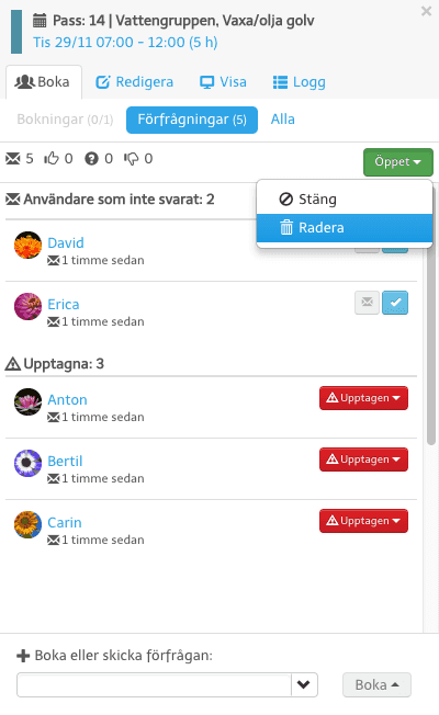 Schemaverktyg i schemat