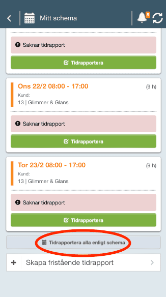 Uppdaterad app