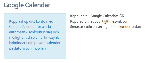 Synka med din Google Calendar
