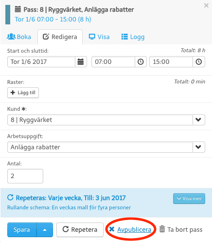 Avpublicera
