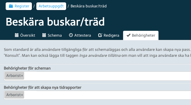 Behörigheter