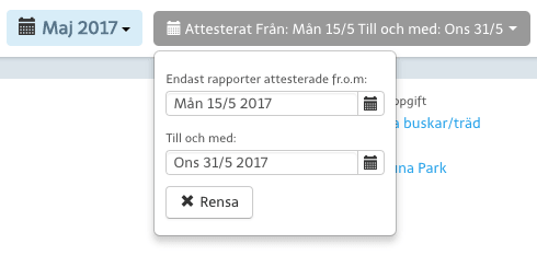 filtrera fakturaunderlag