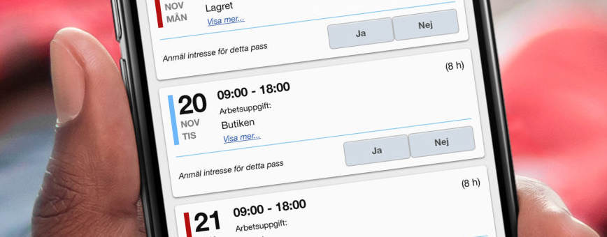Låt personalen anmäla intresse till lediga pass