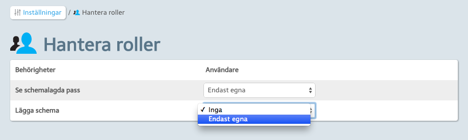 Slå på funktionen Lägga schema i Inställlningar.