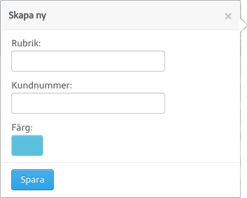 Lägg till en kund i registret.